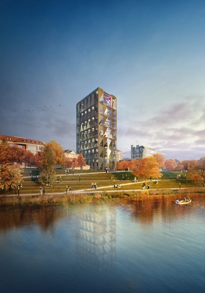 Foster + Partners Designs Headquarters for Copper Company in Russia - Office Buildings, Facade, Cityscape