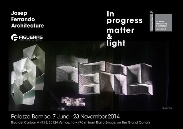 Bienal de Venecia: exhibición 'In Progress Matter & Light' por Josep Ferrando y Figueras International Seating  - Imagen Principal