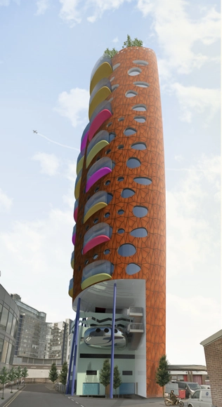 Will Alsop Designs Apartment Tower on Stilts for London's South Bank - Featured Image