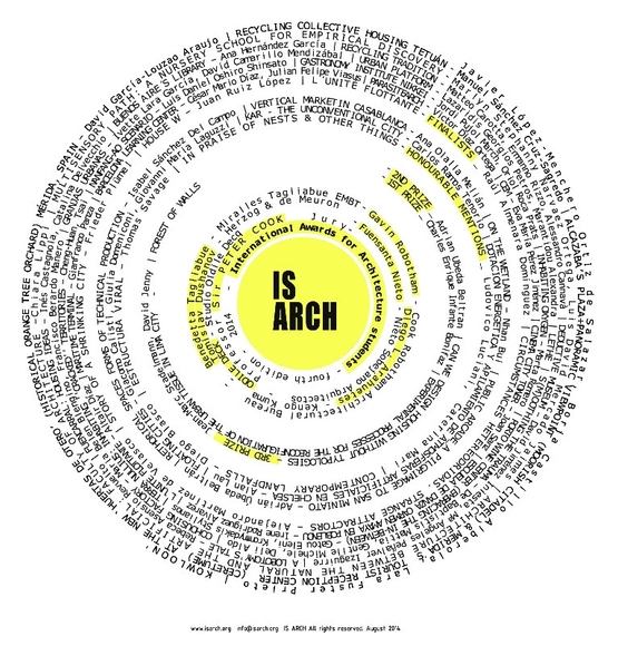 Anuncian ganadores de los premios IS ARCH 2014: Perú y España entre los galardonados - Imagen Principal