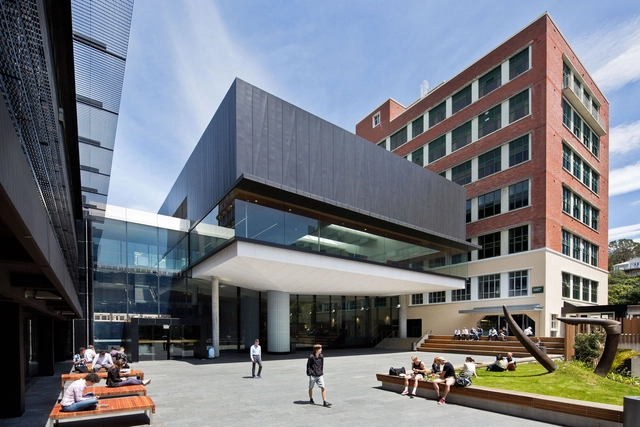 VUW Campus Hub / Architectus + Athfield Architects - Refurbishment, Facade, Bench
