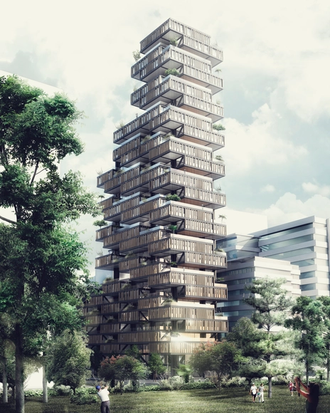 Finalista en concurso de ideas Rascacielos Lima / Perú - Apartamentos