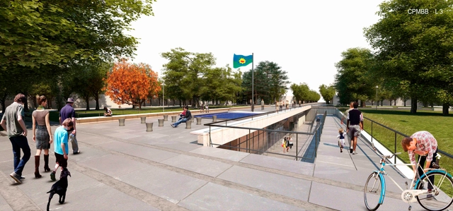 Segundo Lugar en concurso Monumento a la Bandera Bonarense / Argentina  - Pabellón