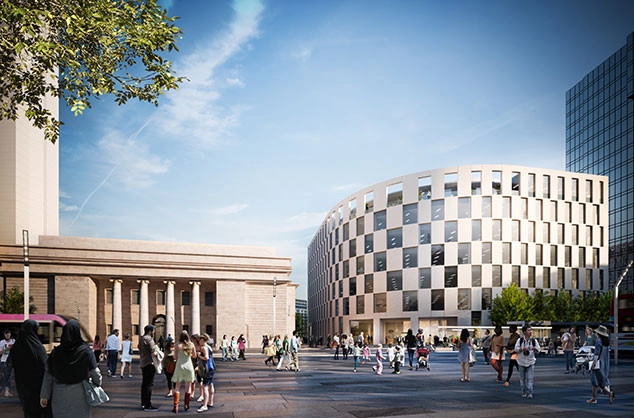 Make Architects Win Planning For First Building in Birmingham's Arena Central - Facade, Arch