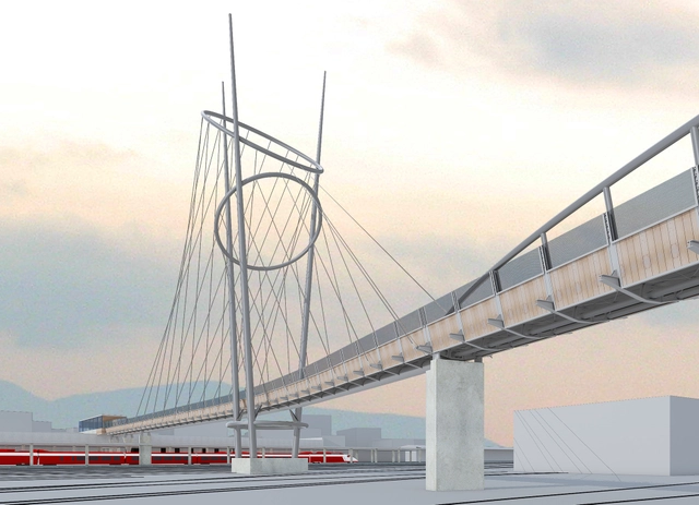 McDowell + Benedetti, comienzan la construcción del puente peatonal y estación de trenes en Terni - Imagen Principal