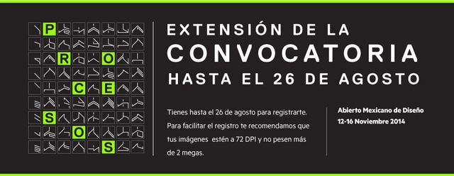Se extiende la convocatoria para el Abierto Mexicano de Diseño 2014 - Imagen Principal