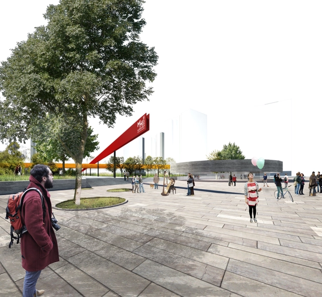 Propuesta de Mobil Arquitectos en concurso Nuevo Parque Museo Humano San Borja / Santiago - Imagen Principal