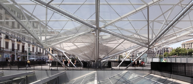 Piazza Garibaldi / Dominique Perrault Architecture - Estação Intermodal 