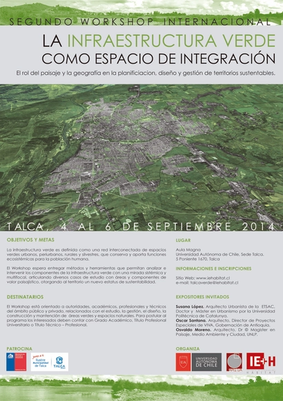 Workshop Internacional "La Infraestructura Verde como espacio de integración" / ¡Sorteamos dos cupos! [cerrado] - Imagen Principal