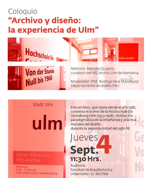 Coloquio Archivo y Diseño: La Experiencia de ULM / Santiago, Chile - Imagen Principal