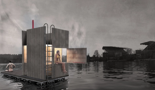 goCstudio Launches New Kickstarter to Fund Floating Sauna in Seattle - Featured Image