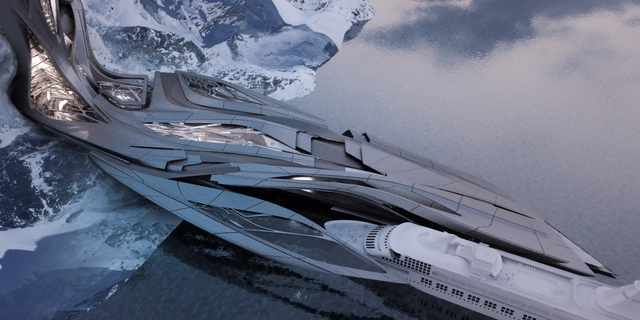 Un estudiante de Zaha Hadid visualiza un Puerto Antártico para turismo e investigación - Imagen Principal