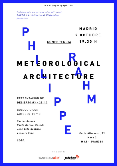 Conferencia "Meteorological Architecture" / Madrid, España - Imagen Principal