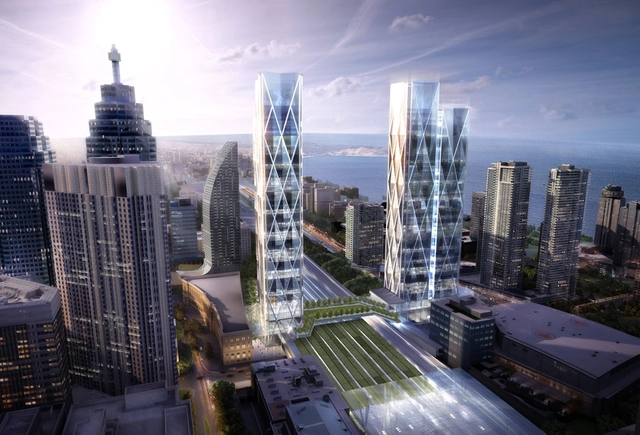 Confirmed: Wilkinson Eyre Designs Large-Scale, Transit-Oriented Development for Toronto - Skyscrapers, Facade, Lighting, Cityscape