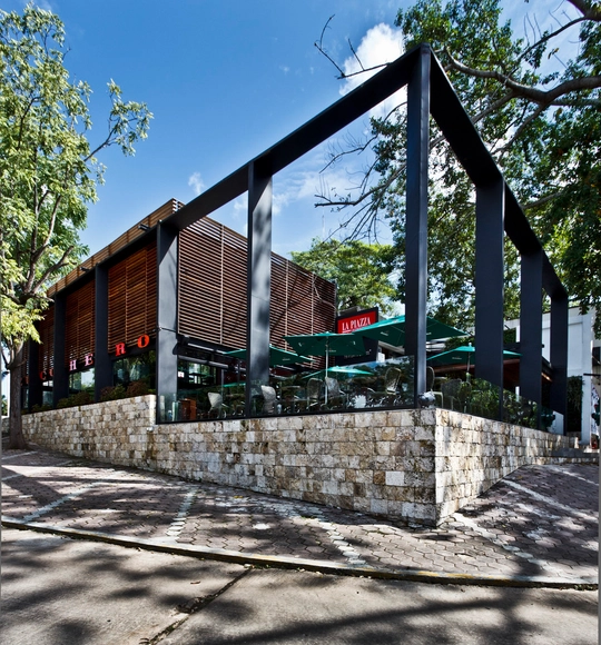 Zucchero / DOX Arquitectos - Restaurant, Jardín, Escaleras, Fachada, Fijación Vigas, Barandas, Arco