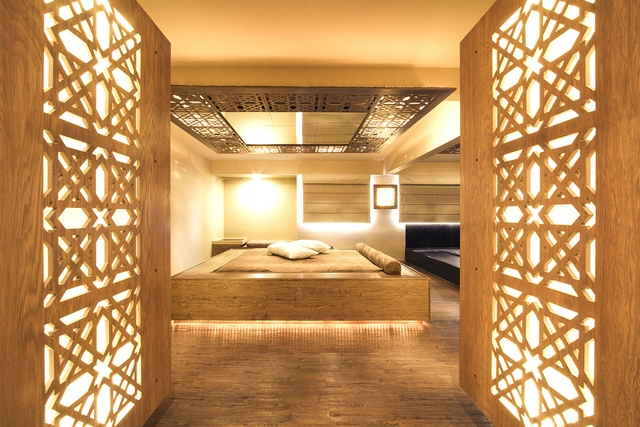 Suite Hammam / Cooperativa Arquitectura - Renovación, Dormitorio, Fijación Vigas, Camas