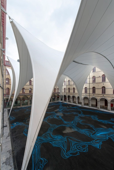Covering of the courtyard of the Carré des Arts in Mons / Ney & Partners + AgwA - Other Structures, Facade, Arch