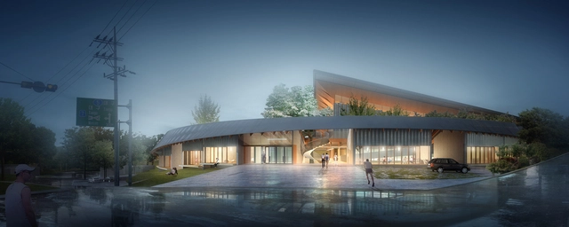 达城郡市民体育馆设计竞赛 NOA设计方案/ Nomad Office Architects - 健身房