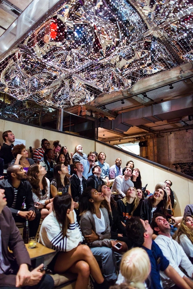The Principals Install Sound Reactive, Silver-Coated "Quilt" at Neuehouse - Featured Image