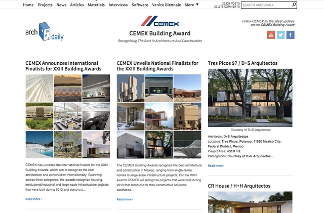 We're Teaming Up With CEMEX To Cover the XXIII CEMEX Building Award - Featured Image