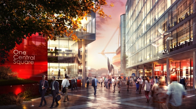 Foster + Partners revela el plan maestro de la plaza Cardiff Central Square - Imagen Principal