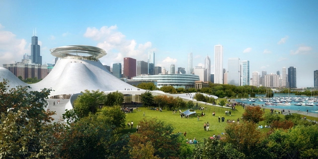 MAD Architects revela el montañoso diseño para el Lucas Museum en Chicago - Imagen Principal