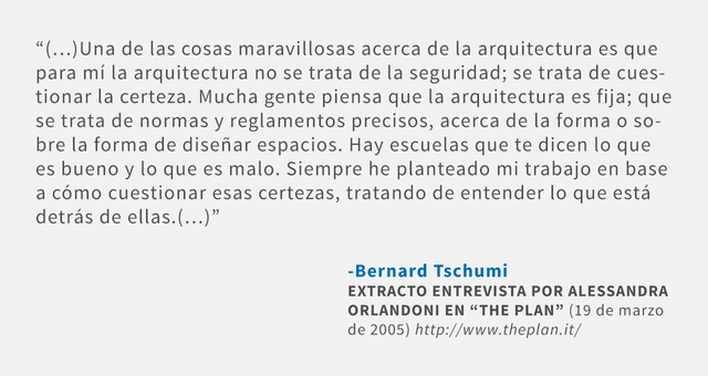Frases: Bernard Tschumi - Frases