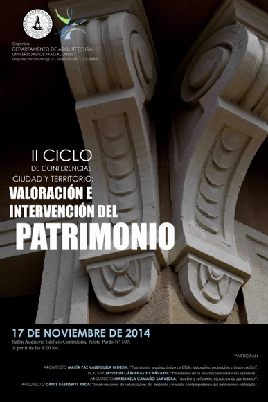 II ciclo de conferencias ciudad y territorio: valoración e intervención del patirimonio / Punta Arenas - Imagen Principal