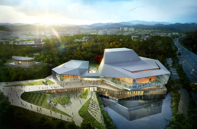 designcamp moonpark dmp vence concurso para projetar o Asan Cultural Arts Center - Centro De Artes