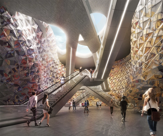 Miralles Tagliabue EMBT, primer lugar en futura estación de Metro Clichy-Montfermeil / París - Estación De Metro