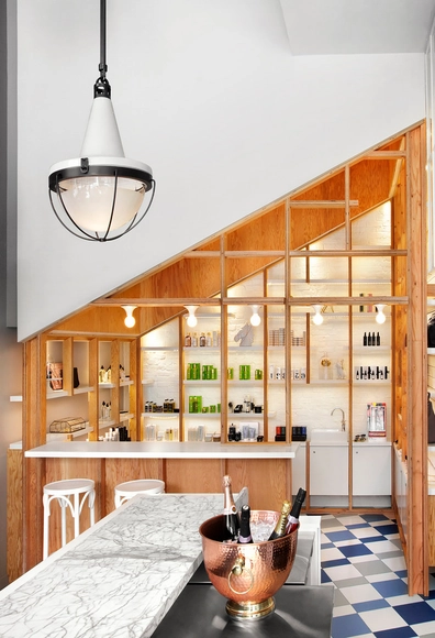 Her Majesty’s Pleasure / +tongtong - Interior Design, Kitchen, Beam, Table, Countertop, Chair