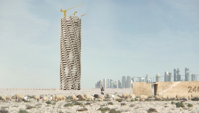 Towering Folly: un momumento que crece a medida que aumenta la cifra de muertos en Qatar - Imagen Principal