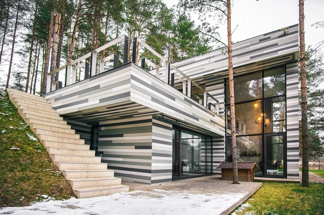 House Villa near Vilnius / GYZA - Houses, Stairs, Door, Facade, Handrail, Beam