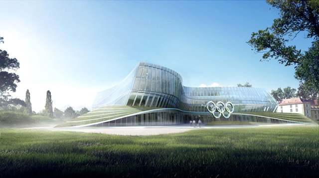 Divulgadas imagens da nova sede do COI em Lausanne, projetada pelo 3XN - Imagem de Destaque