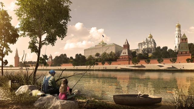 Meganom vence concurso para transformar a orla fluvial de Moscou - Imagem de Destaque