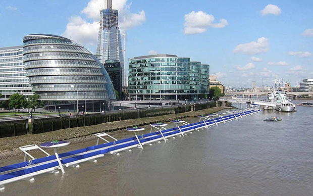 Londres propõe ciclovia flutuante sobre o rio Tâmisa - Imagem de Destaque