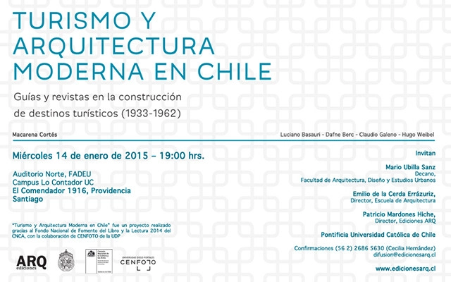 Lanzamiento del libro "Turismo y Arquitectura Moderna en Chile" / Santiago - Imagen Principal