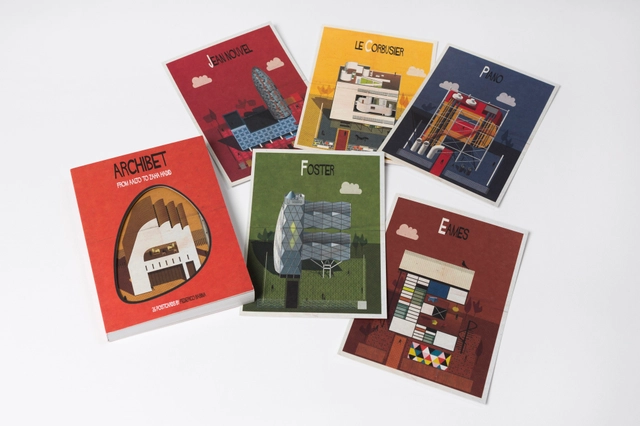Win a Postcard Set of Federico Babina's Archibet, the Illustrated Alphabet of Architects - Featured Image