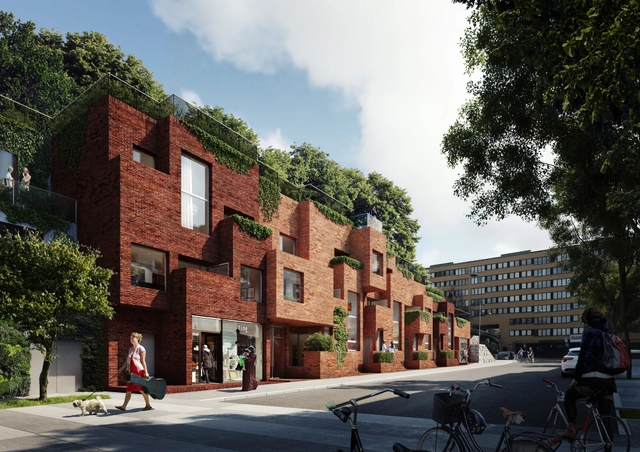 Utopia Arkitekter diseña en Estocolmo bloque de apartamentos con parque en sus azoteas - Imagen Principal