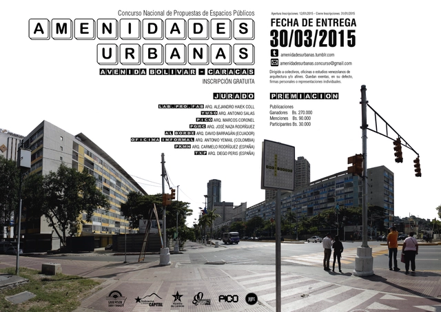 Concurso nacional de propuestas de espacios públicos: 'Amenidades urbanas' / Venezuela - Imagen Principal