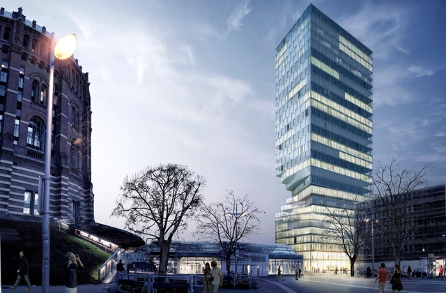 MVRDV vence concurso para construir torre torcida de vidro em Viena - Arranha Céu