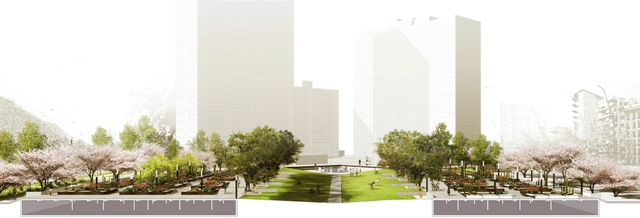 Tomás Echiburu, Segundo Lugar en Concurso para plaza pública de Torres de Tajamar - Comunidad