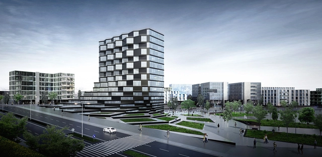 Paolo Venturella diseña edificio de oficinas utilizando rotación paramétrica - Imagen Principal