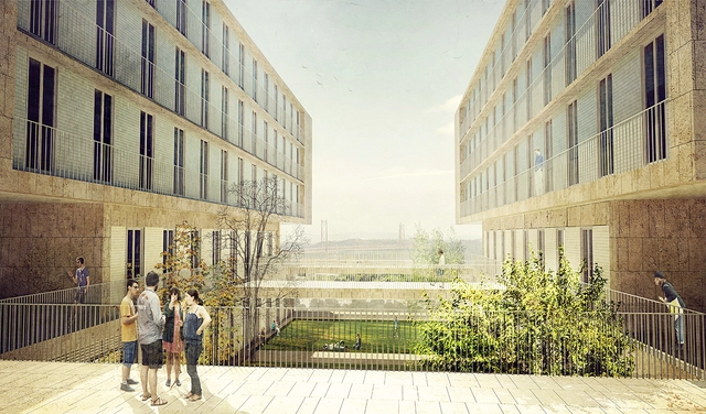 Terceiro Lugar no Concurso para a Residência Universitária no Campus da Ajuda / ARX PORTUGAL Arquitectos  - Imagem de Destaque