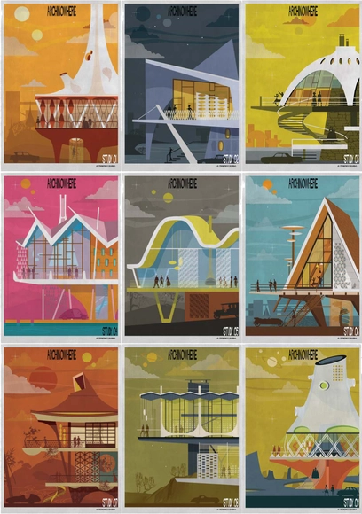 ARCHINOWHERE: Um universo arquitetônico paralelo ilustrado por Federico Babina - Imagem de Destaque