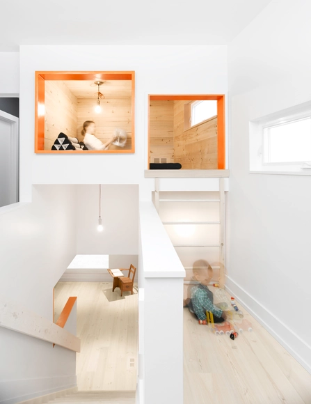 Winona House / 25:8 Research + Design - Houses, Bedroom, Stairs, Handrail