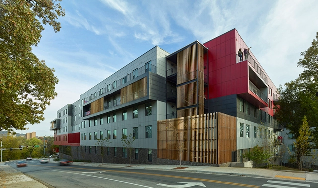 The Cardinal  / Modus Studio - Student Hall, Facade