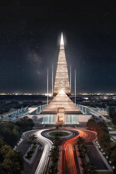 Egito planeja a construção de um arranha-céu piramidal de 200 metros de altura - Imagem de Destaque