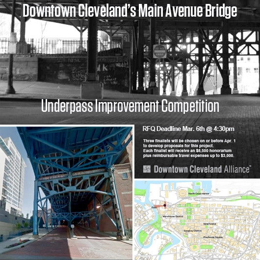 Competition Seeks Architects to Redesign Downtown Cleveland’s Main Avenue Bridge Underpass  - Featured Image