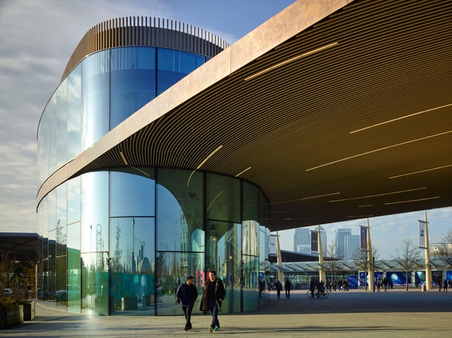 Greenwich Gateway Pavilions / Marks Barfield Architects - Offices, Facade, Arch